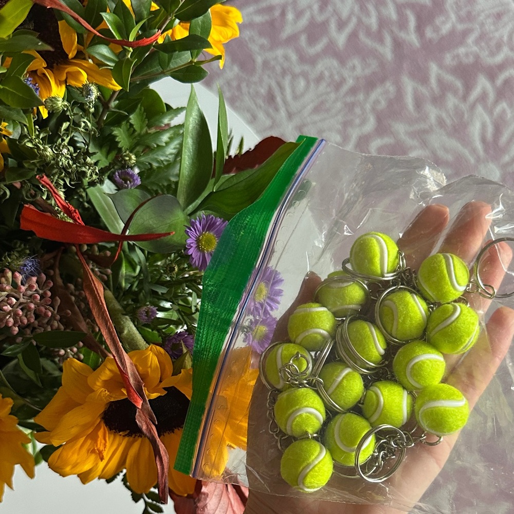 Tennis Ball Keychain Party Favors